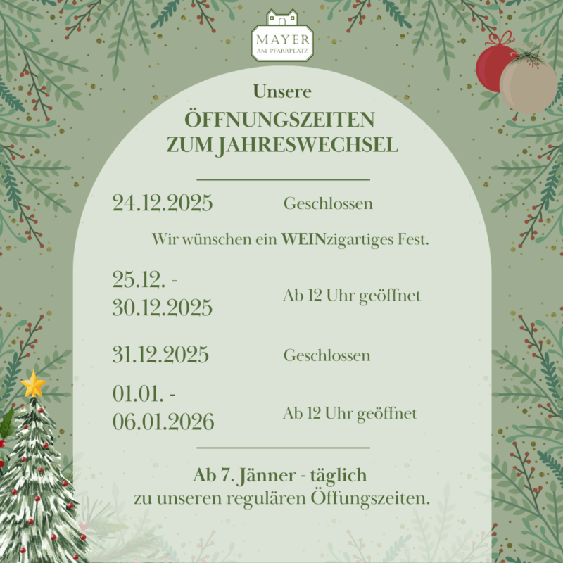 Website MAP opening hours for the 2025 public holidays